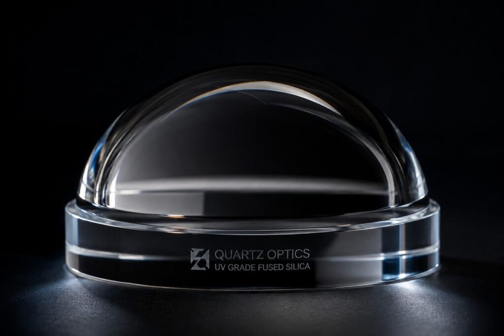 curved quartz optical dome sensor window